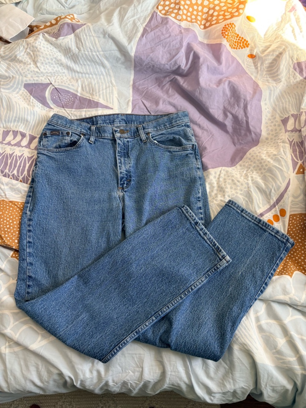 Riders High-Rise Straight Leg Blue Jeans size 14